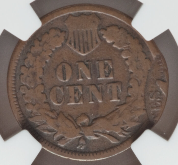 1891 Indian Head Penny double-strike error showing overlapping ghosted design from two separate die impressions